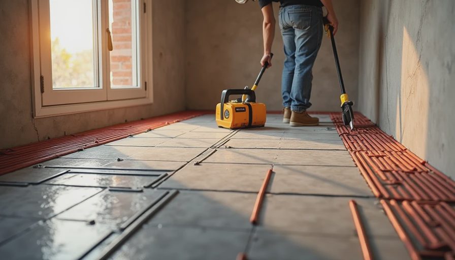 Cross-section of correct tile over radiant heat installation layers