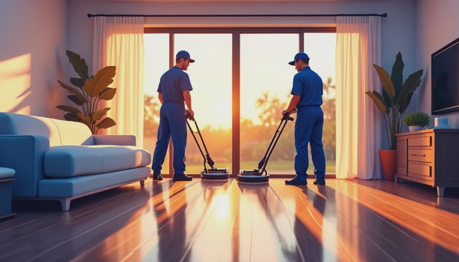 Visual context for sandless floor refinishing