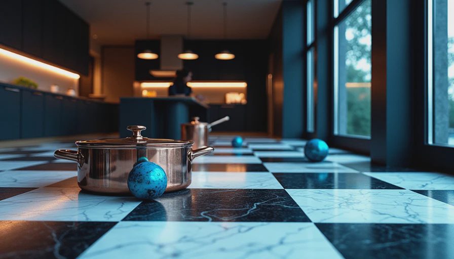 Visual context for checkerboard kitchen floor tile