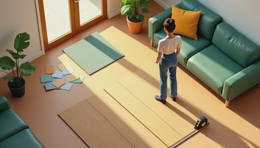 Visual context for light oak flooring