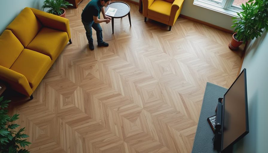 Visual context for flooring wood parquet